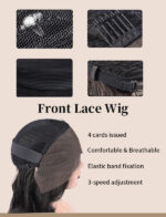 Real hair front lace headband lacewig glue-free hair cover humanhair real hair0623