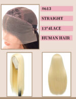 Real hair wig front lace headgear African wholesale fullfrontalfrog smooth hair human hair
