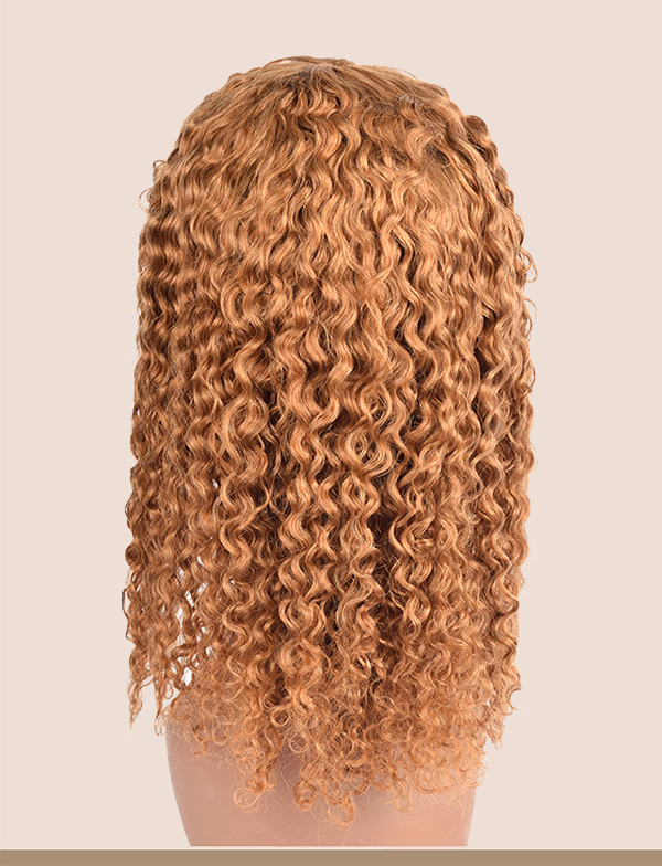 Lace wig with front bangs, full headband, African Bang BOB Wig, European and American style, shoulder-length curly hair