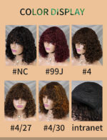 Bangs wig female front lace wig African headgear Bang BOB Wigs European and American style shoulder length short curly hair