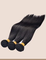 Wig full real hair long straight hair curtains straightbundles natural color human hair