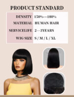 bangs bob wig bangbobwig human hair female humanhair african wig