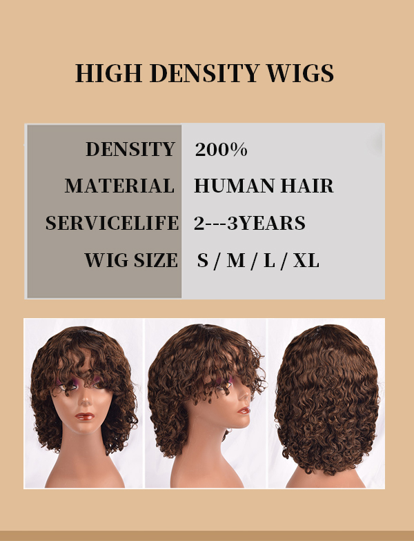 Bangs wig female front lace wig African headgear Bang BOB Wigs European and American style shoulder length short curly hair