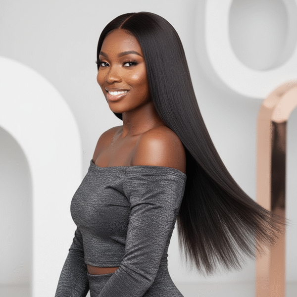 Premium Grade Natural Color Straight Bulk Hair - Human Hair Texture Silky Smooth Easy To Maintain