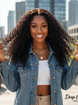 Premium Natural Color Tape-In Hair 50g - Thick Deep Curly 3D Voluminous Styling