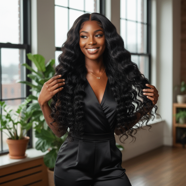 Premium Grade Natural Color Deep Wave Bulk Hair - Tight Curls Long-Lasting Styling No Frizz