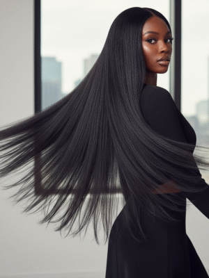 Premium Natural Color Tape-In Hair Extensions 50g - Silky Straight Human Hair Texture Easy To Apply