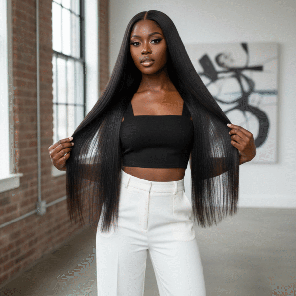 Premium Natural Color Tape-In Hair Extensions 50g - Silky Straight Human Hair Texture Easy To Apply